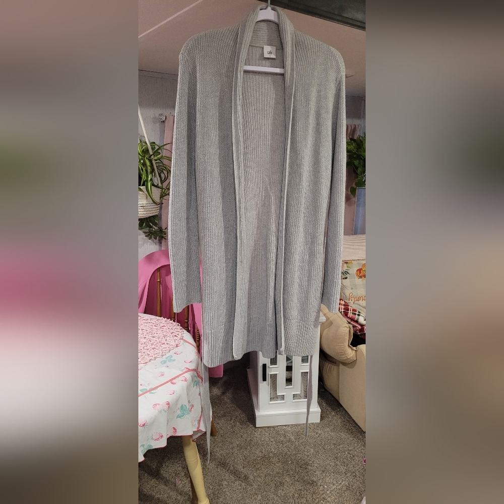 Cabi long cardigan light gray